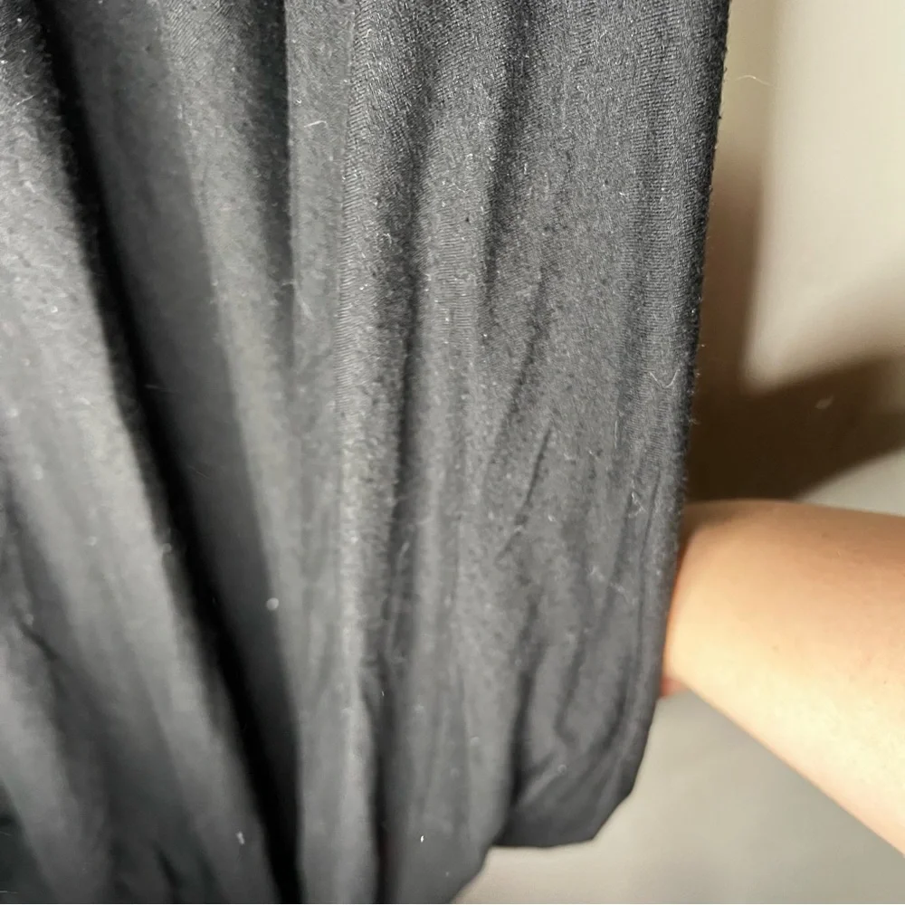 Aakasha Black‎ Asymmetrical Long Sleeve Lagenlook Viscose Blend Tunic Dress - Picture 8 of 12